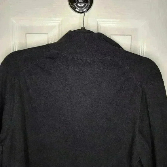 Express Men's Black Quarter Zip Pullover Business Casual Sweater Size Medium - Picture 6 of 9